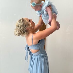 Azazie Light Blue Maxi Dress